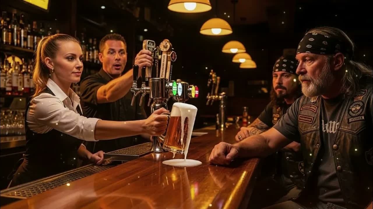 The Waitress Saw the Bartender Drugging the Biker's Beer — Her Intervention Stopped a Setup