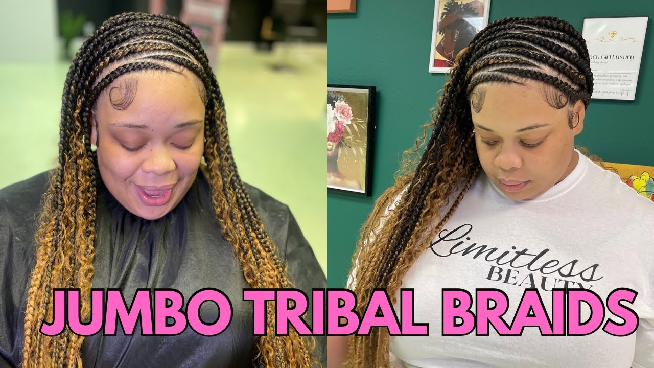 How To: JUMBO TRIBAL FEED IN BRAIDS 2023 | Artryssa Glam Tresses