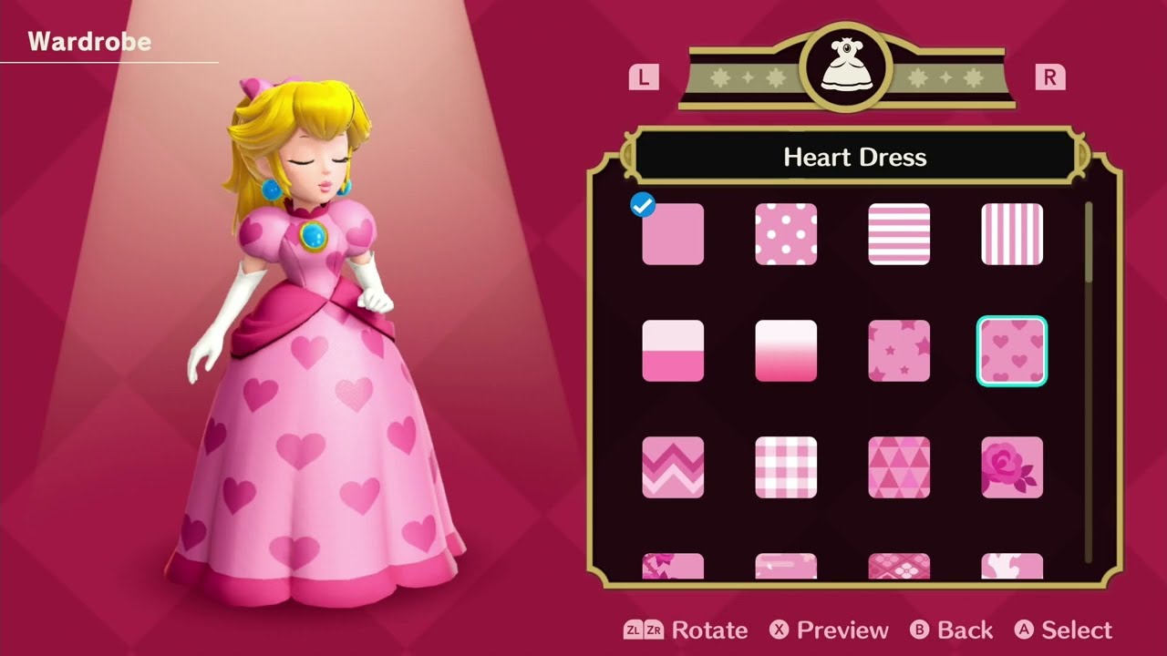Princess Peach Showtime 🍑 : Compilation ALL Outfits (dresses and ribbons) & Floor Decorations