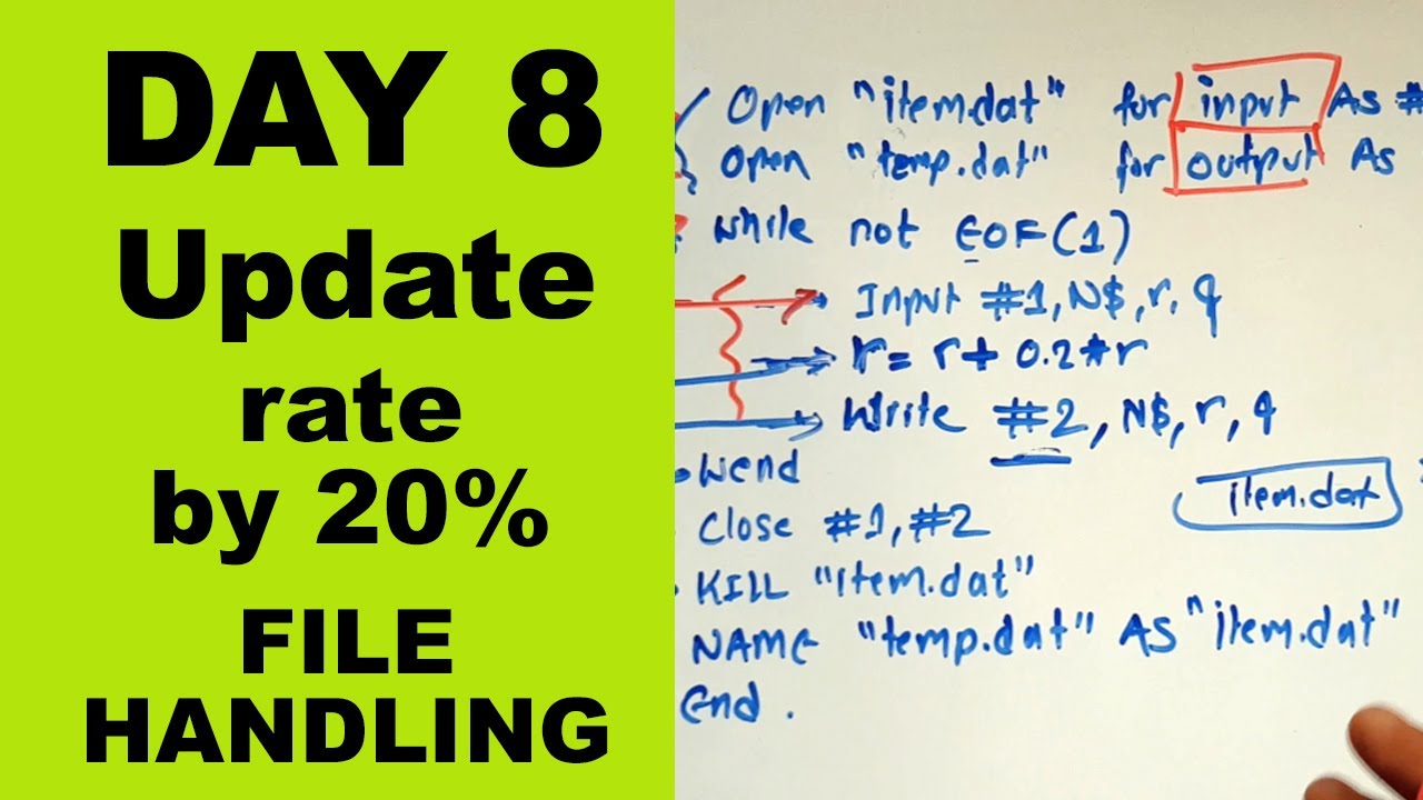 SEE Computer Science || Update data in QBASIC File handling || Day 8 || Readersnepal