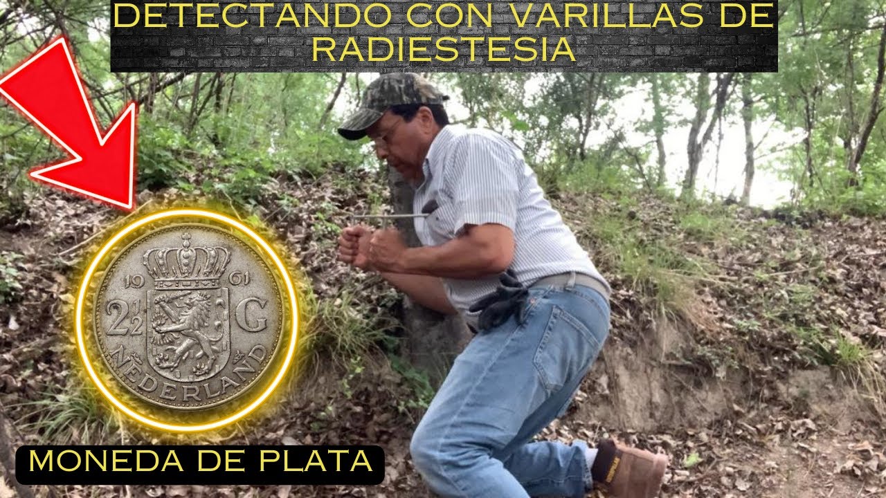 Detectando con Varillas de Radiestesia... Sale Moneda de Plata
