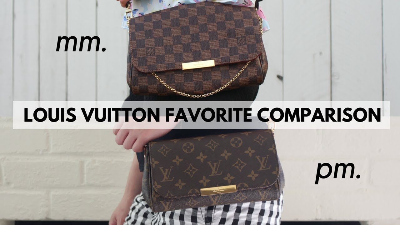 LOUIS VUITTON FAVORITE MM VS PM COMPARISON
