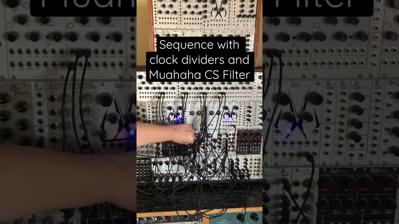 Simple sequence using only clock dividers. The patch utilizes the Muahaha CS Filter #yamaha CS-80