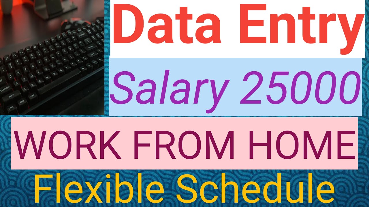Vacancy for data entry | #Typist | Salary 25000 | #Work from home | Flexible shift | #WFH
