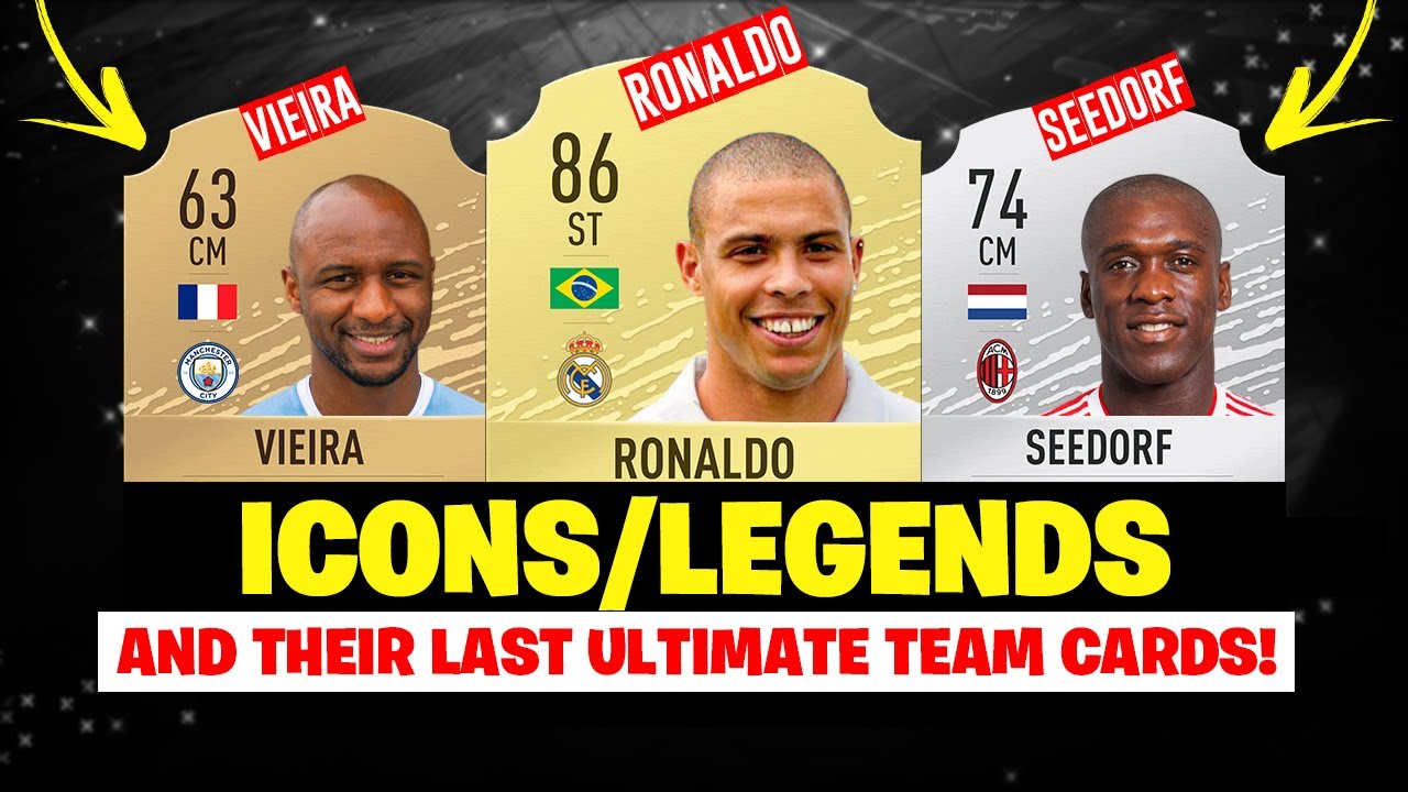 FIFA 20 ICONS AND THEIR LAST FUT CARDS! | FT. RONALDO, VIEIRA, SEEDORF... etc