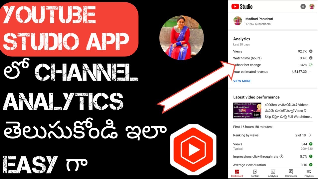 YT Studio App లో Channel Analytics తెలుసుకోండి ఇలా | YT Studio App Explained In Telugu