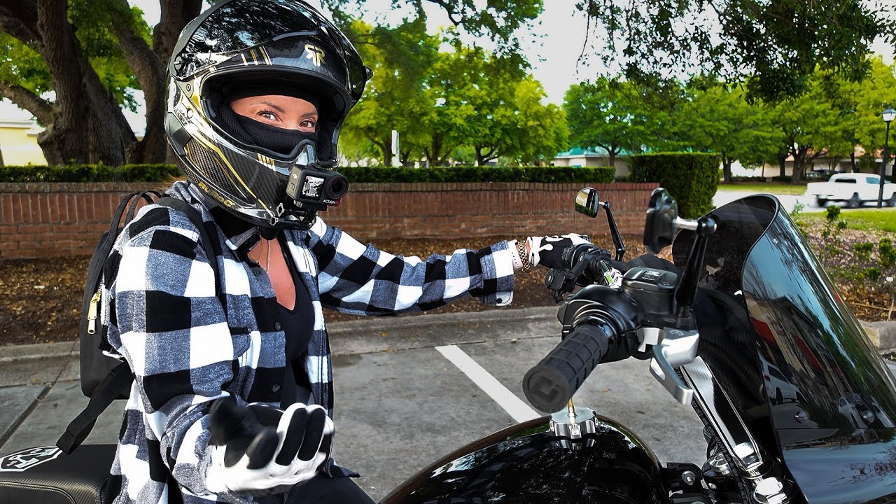 HER First Time Riding My HARLEY-DAVIDSON!