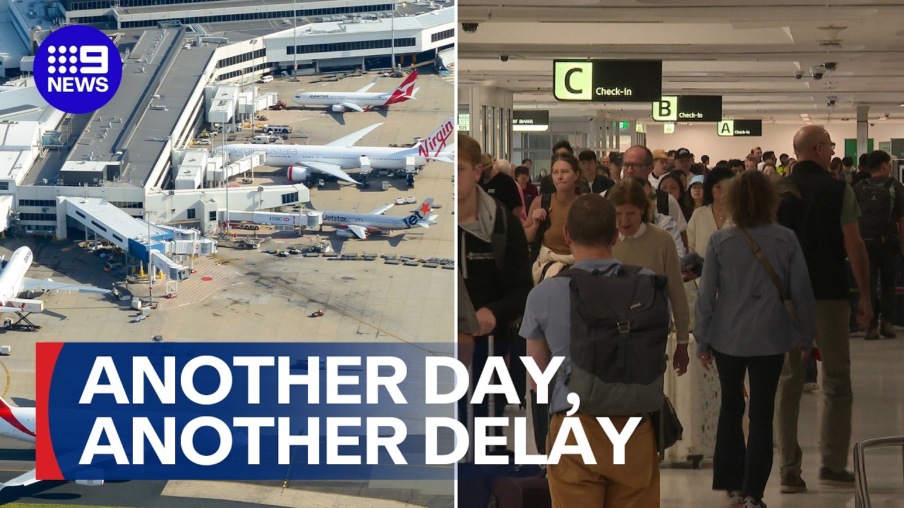 Almost 1,000 flights impacted at Australia's busiest airport | 9 News Australia