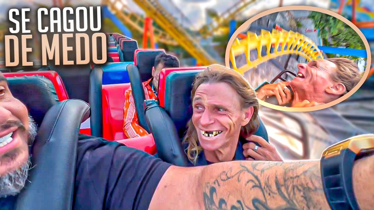 DIDINHO SE CAGOU DE MEDO NA MOTANHA RUSSA 🤣🤣🤣 | FALA FINA