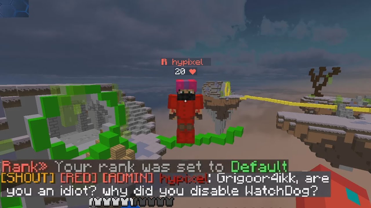 Как потерять роль администратора на Hypixel...