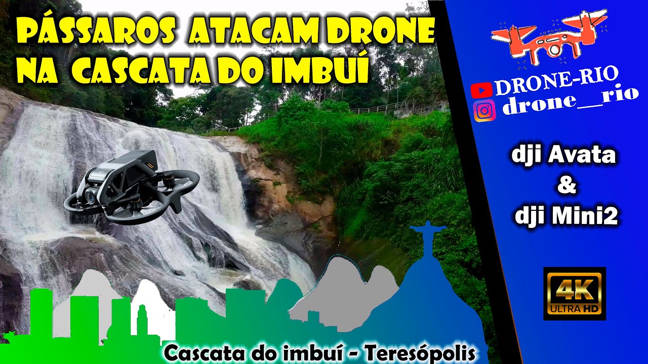 Pássaros atacam drone na Cascata do Imbuí, Teresópolis