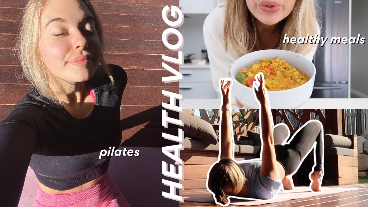HEALTH VLOG: what I eat in a day to FEEL GOOD + pilates