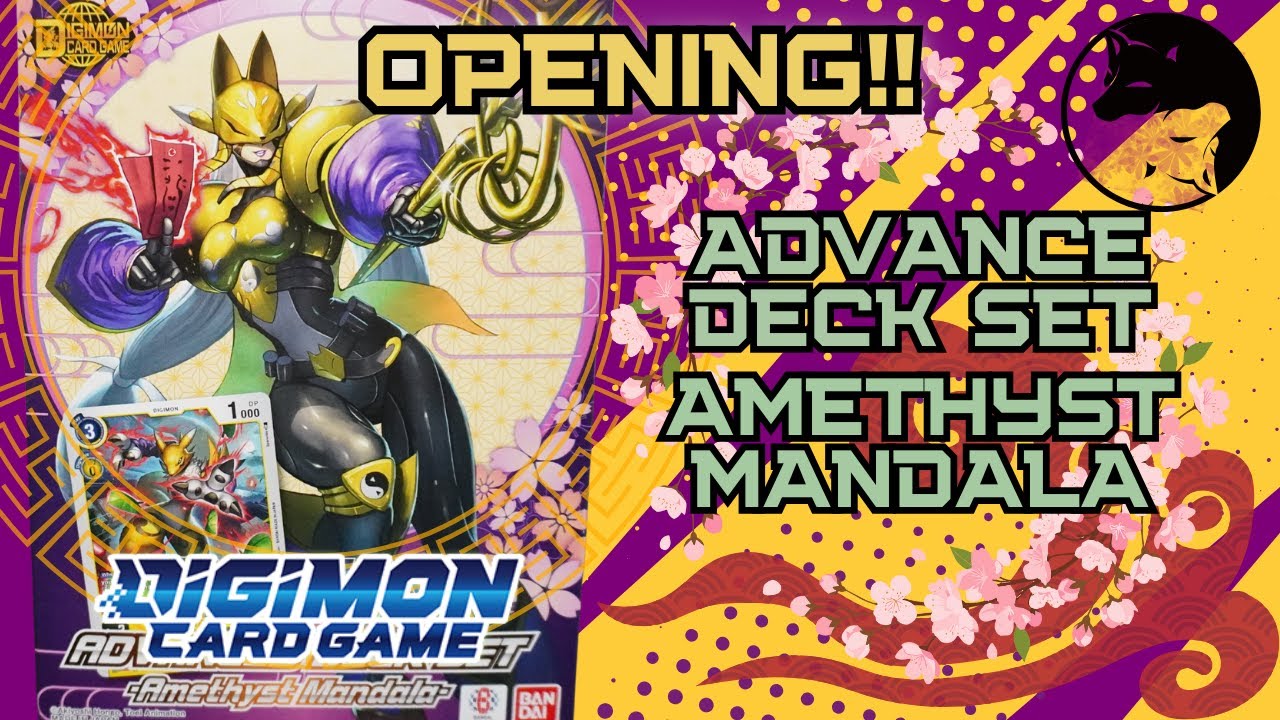 Распаковка и обзор набора Digimon ST22 Amethyst Mandala Sakuyamon Advance Deck Set | Digimon TCG/...