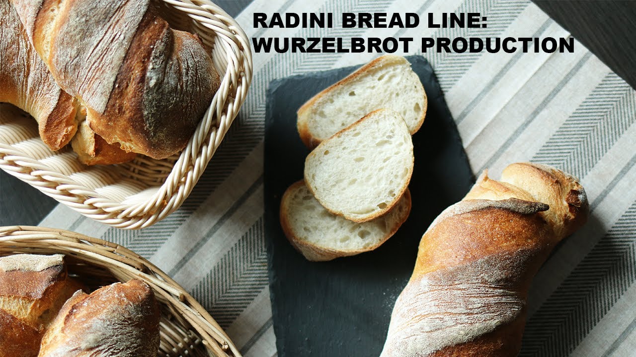 Wurzelbrot (twisted baguette) production