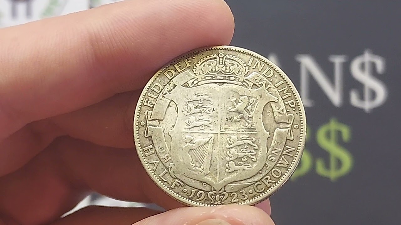 1923 HALF CROWN COIN VALUE King George V Great Britain