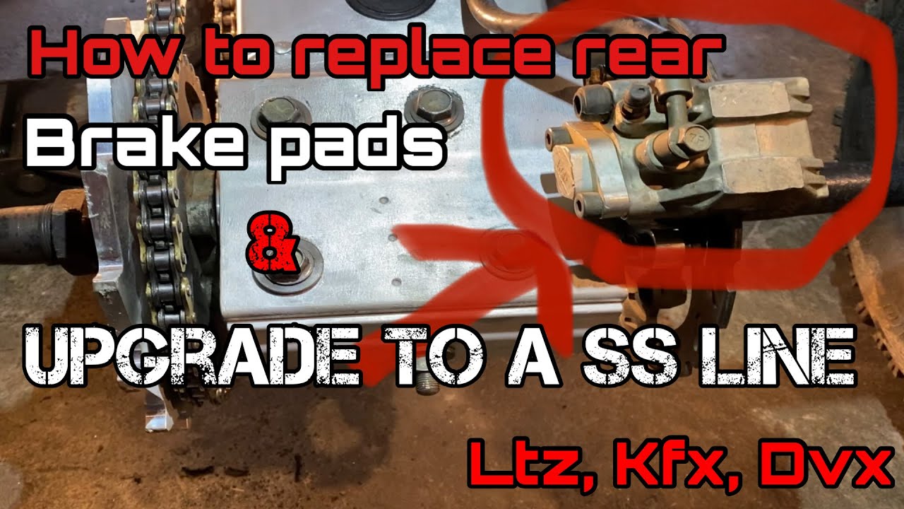 Rear brake pads on Ltz400 / Stainless steel line upgrade / how to (Kfx, Dvx)