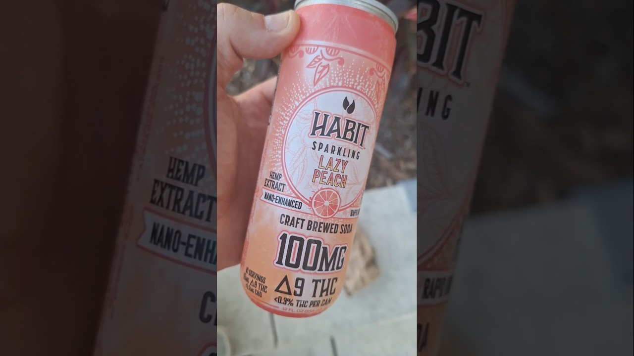 #habit #sparkling #lazypeach #hempderived beverage. What you drinking now?