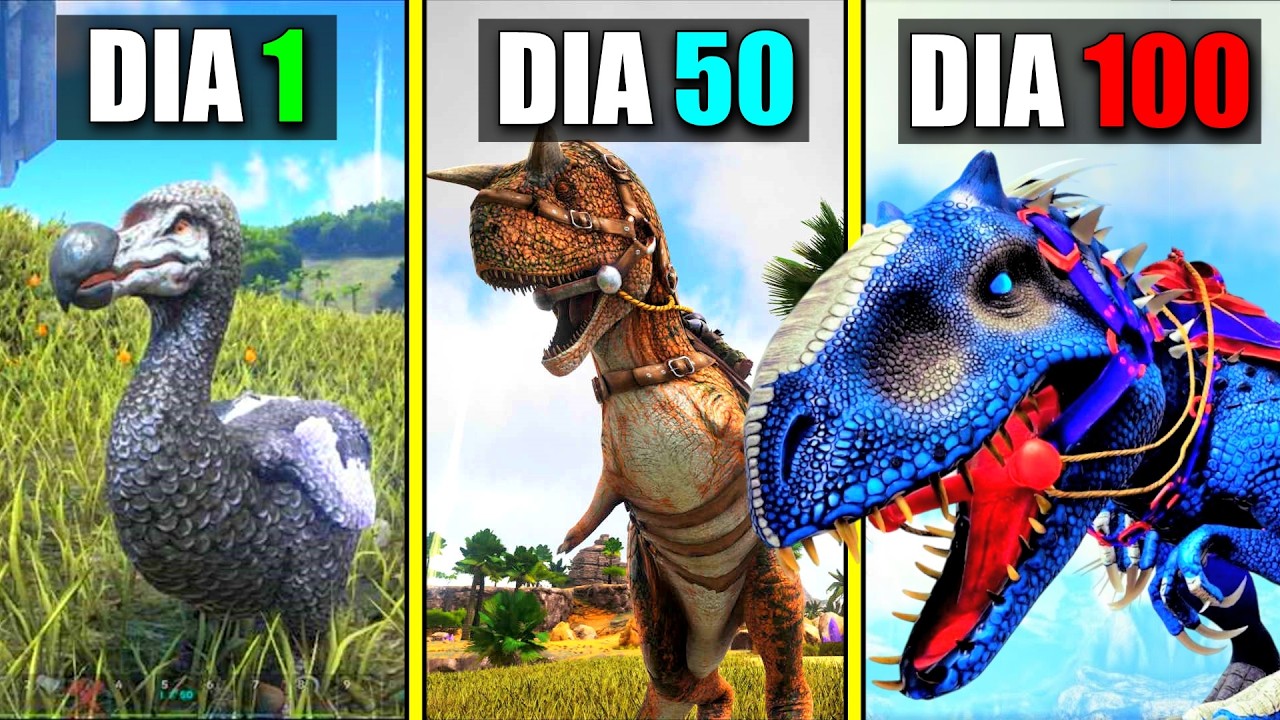Pase 100 Días Como Dinosaurio en ARK Hardcore!