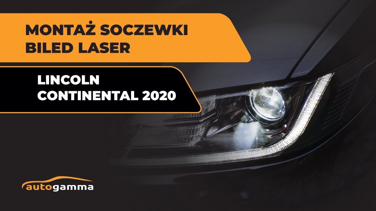 Montaż soczewki BiLed PREMIUM LASER Lincoln Continental #AutoGamma