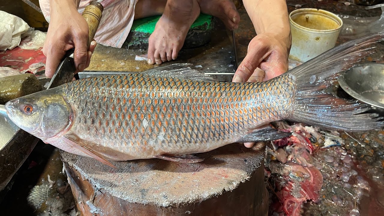 Rohu fish amazing cutting skill video#fishcooking #lifeisbutadream 