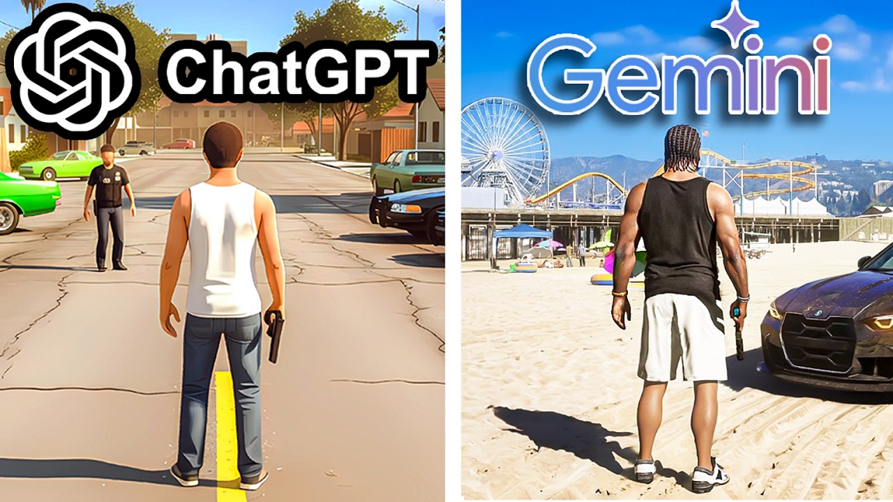 ChatGPT vs Gemini Criam o GTA do Zero