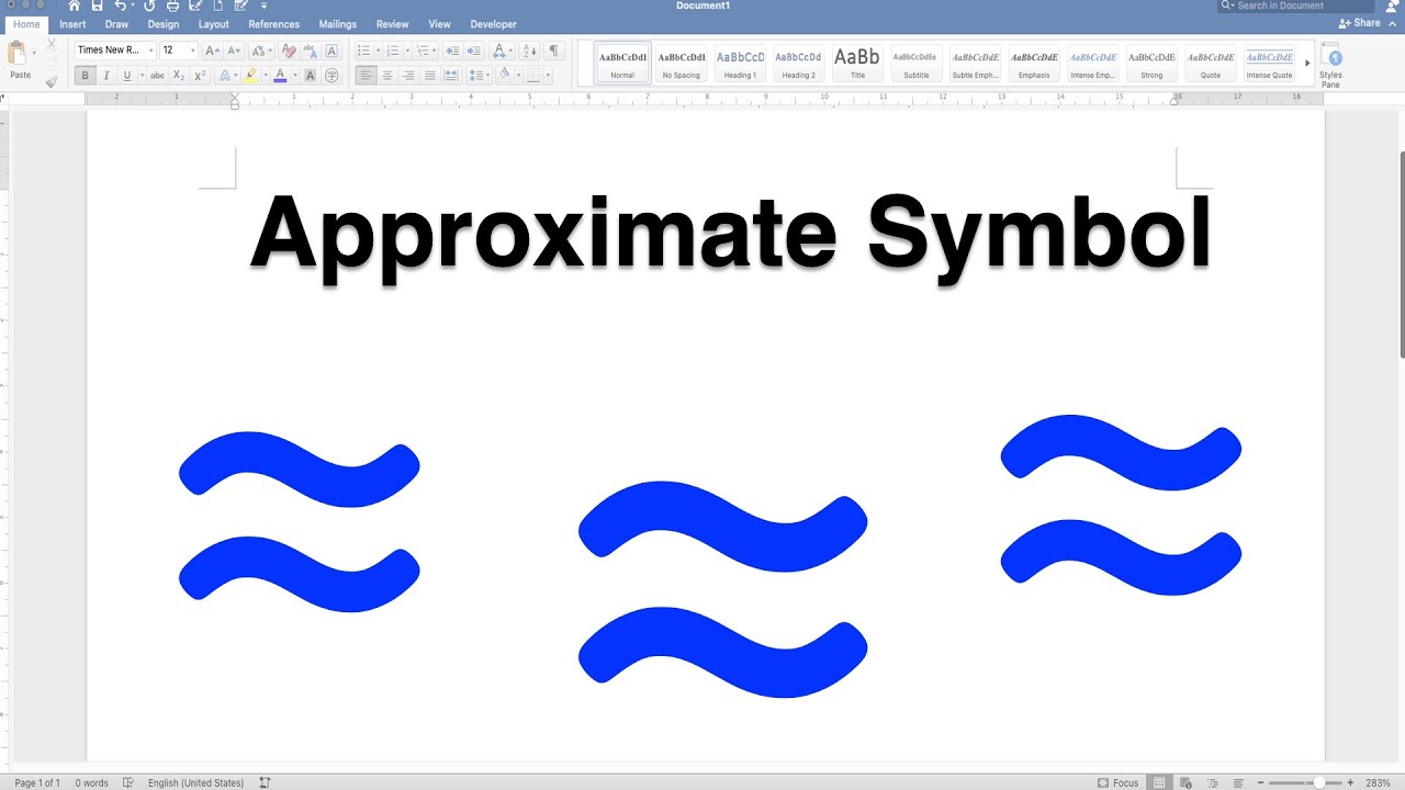 How to type Approximate Symbol on MAC [ &asymp; ]