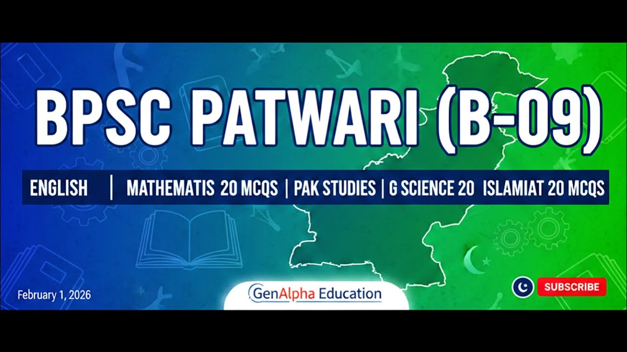 BPSC Patwari Posts in Balochistan 2026 | Patwari Post Complete Syllabus and Course Content