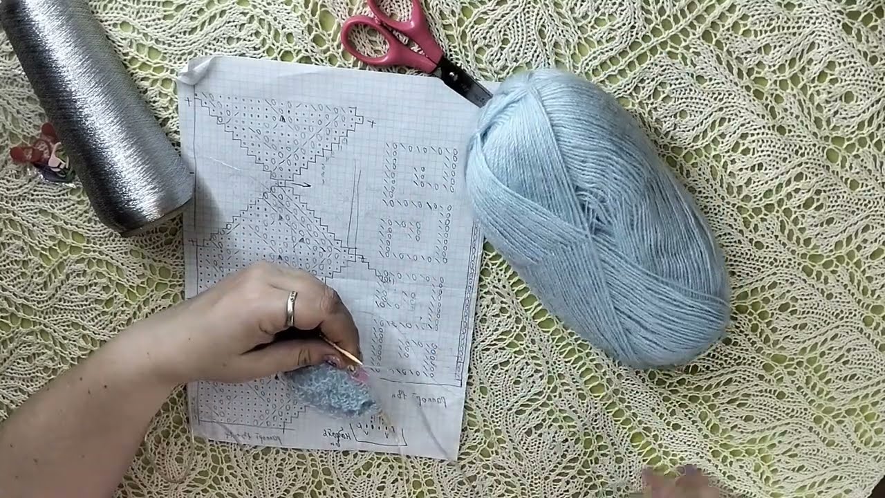 Lace shawl Drops on glass, edging, part 7 #laceshawl #shawl #shawlknitting #orenburgshawl #shawls