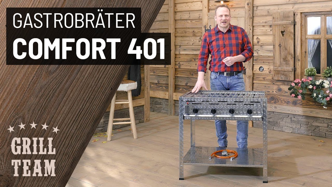 Gastrobr&auml;ter Comfort 401 | Standger&auml;t mit gro&szlig;er Grillfl&auml;che zum Top-Preis | Vorstellung & Test | V2