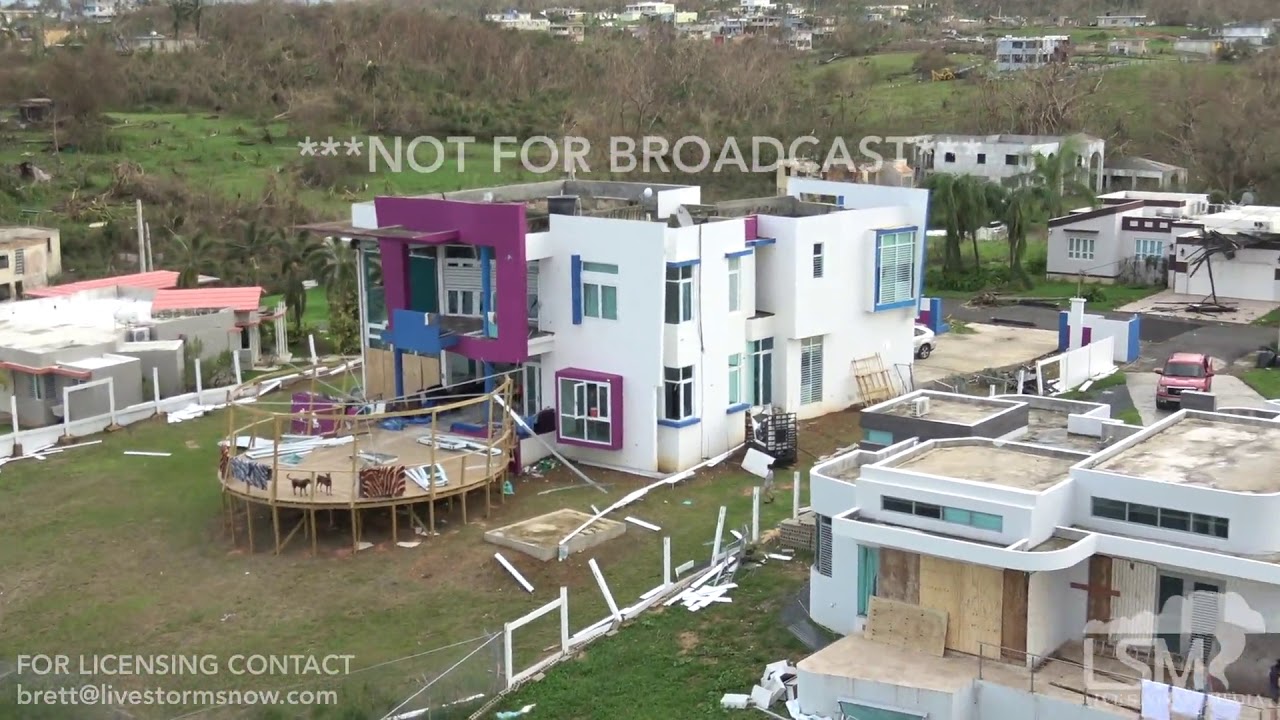9-22-17 Dorado, Puerto Rico Chopper Drop -- House Destroyed - People Inside