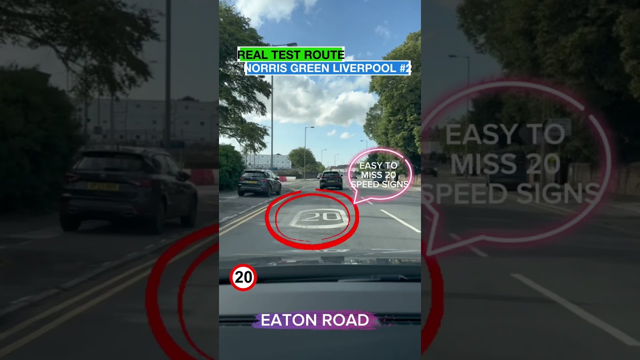 Real Liverpool Norris Green Test Route 2 with Street Names, Speed Limits & Directions