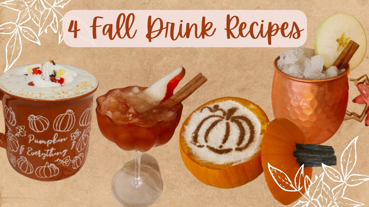4 FALL DRINK RECIPES | Cozy, non-alcoholic, festive mocktails🎃🍂