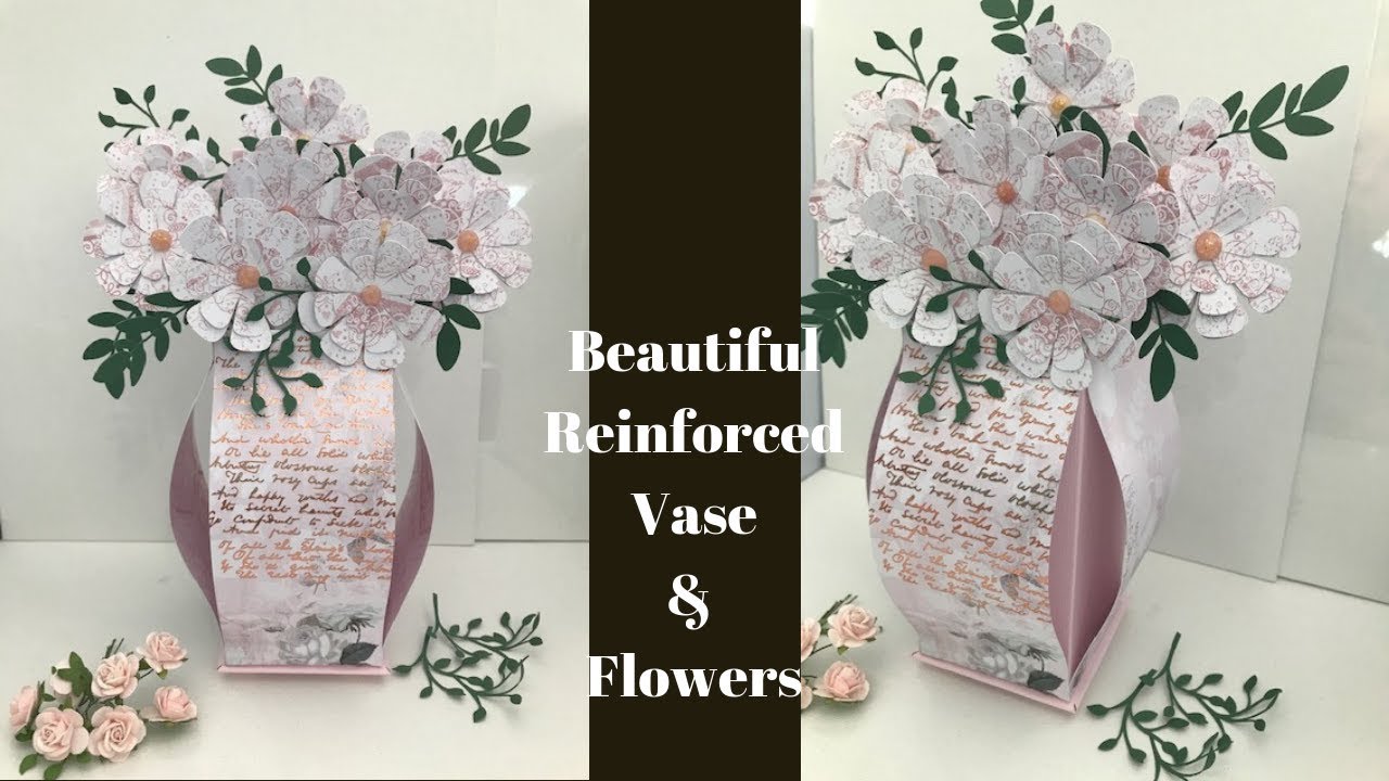 3D Vase and Flowers Great Mothers Day/Teacher Gift
