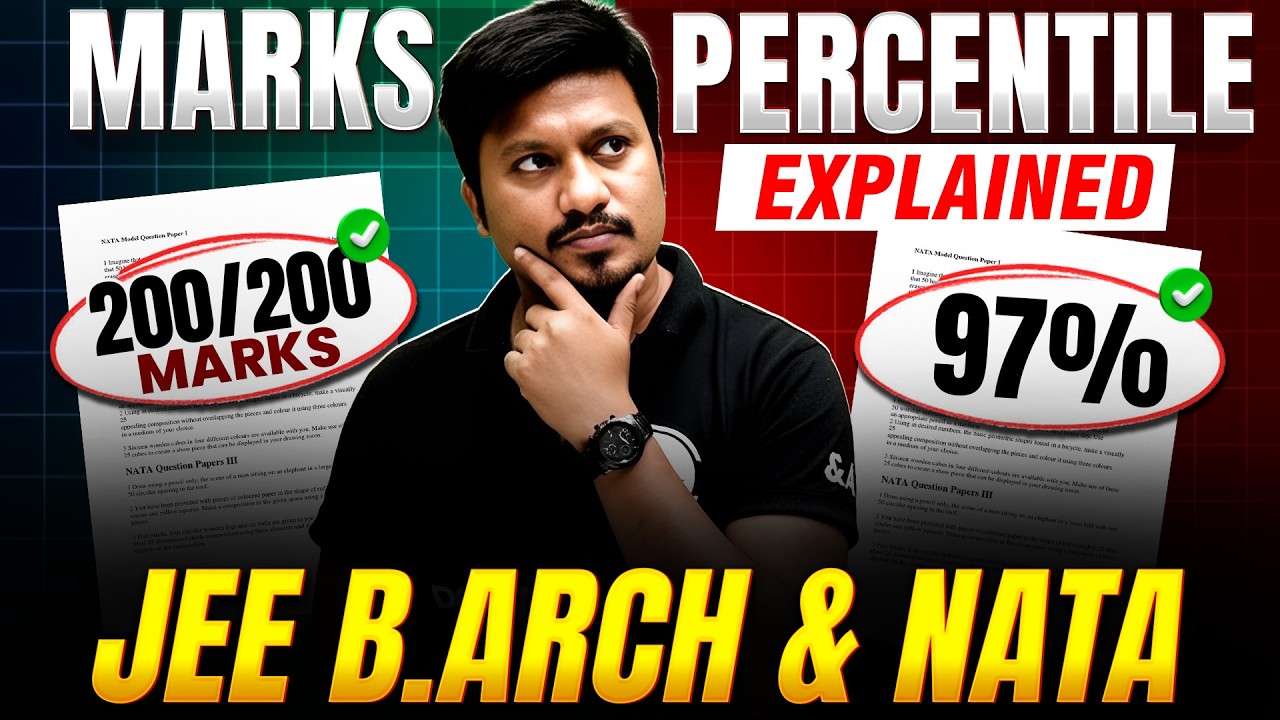 Marks vs Percentile Explained for JEE B.Arch & NATA | 90 Percentile Means What? | Normalization