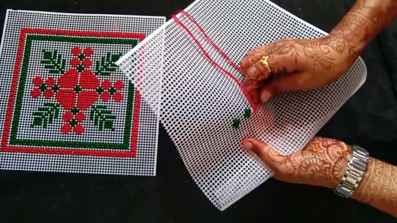 🤩Fan Design || Full Tutorial Video || Cross Stitch Pattern || New Cross Stitch Design || Needle Work