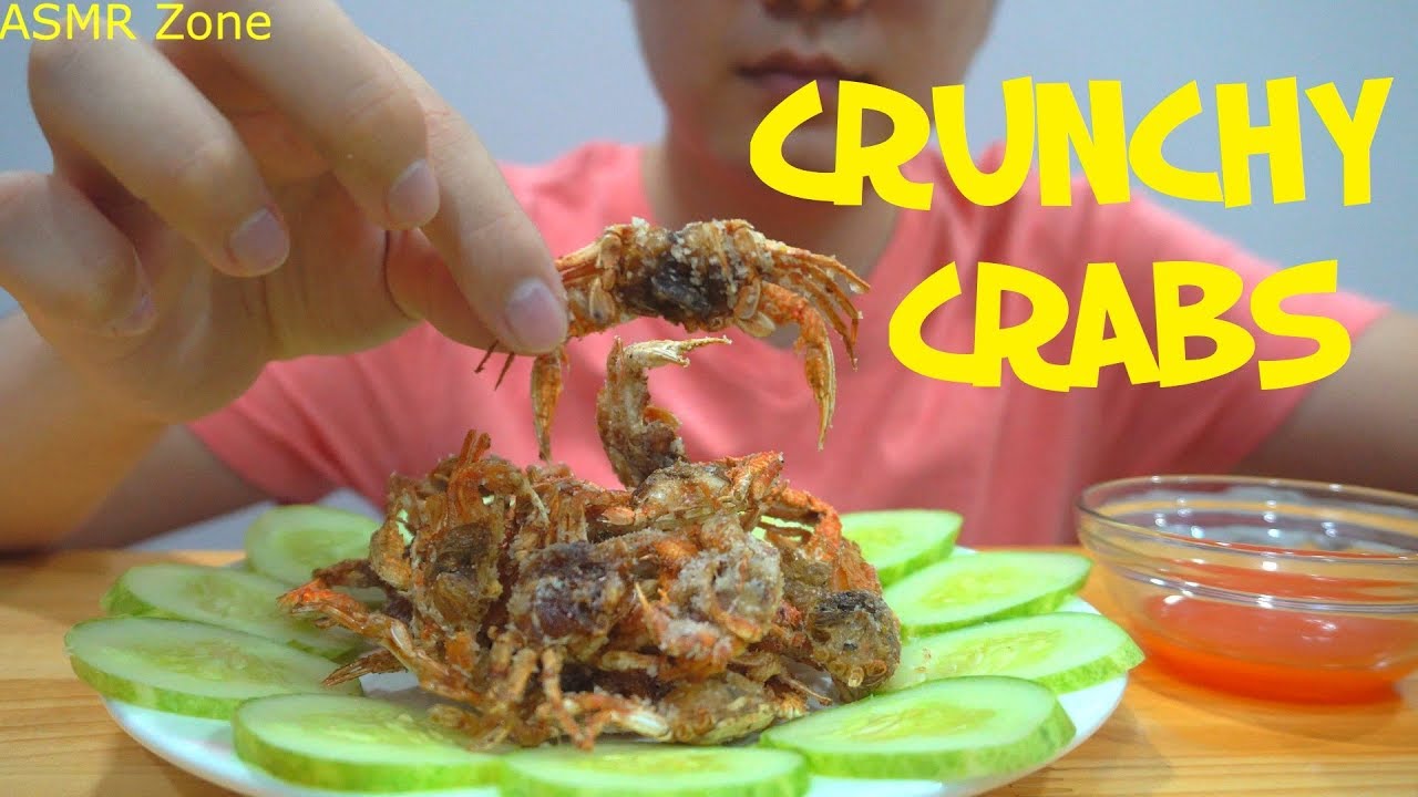 ASMR  Eating Crabs (Deep Fried) | Extreme Crunch Eating Sounds - ASMR Zone