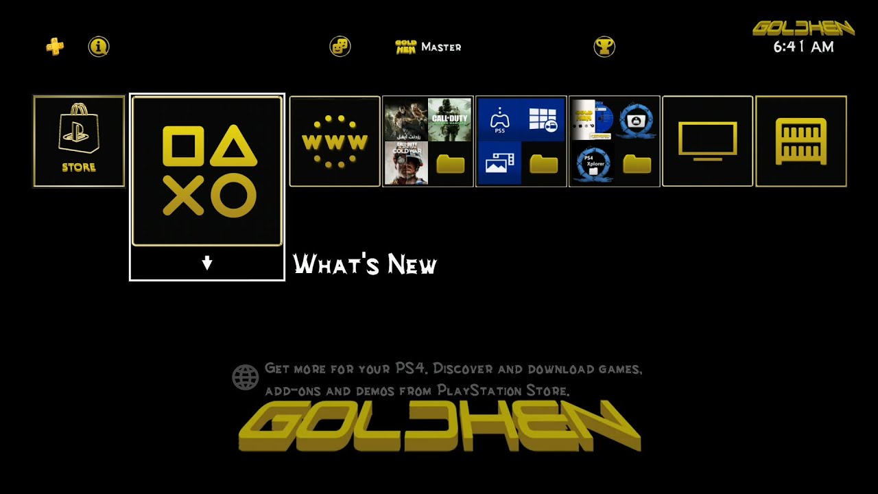 PS4 Gold Theme