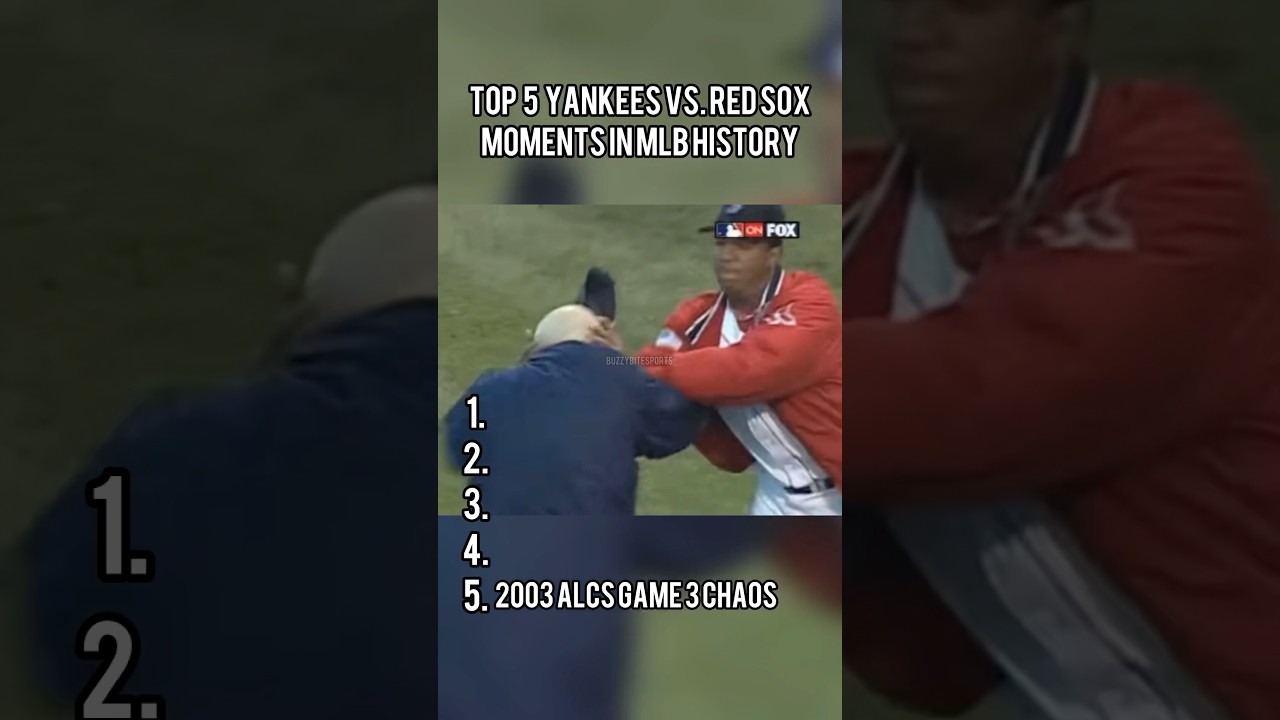 Top 5 YANKEES VS RED SOX MOMENTS in MLB history!