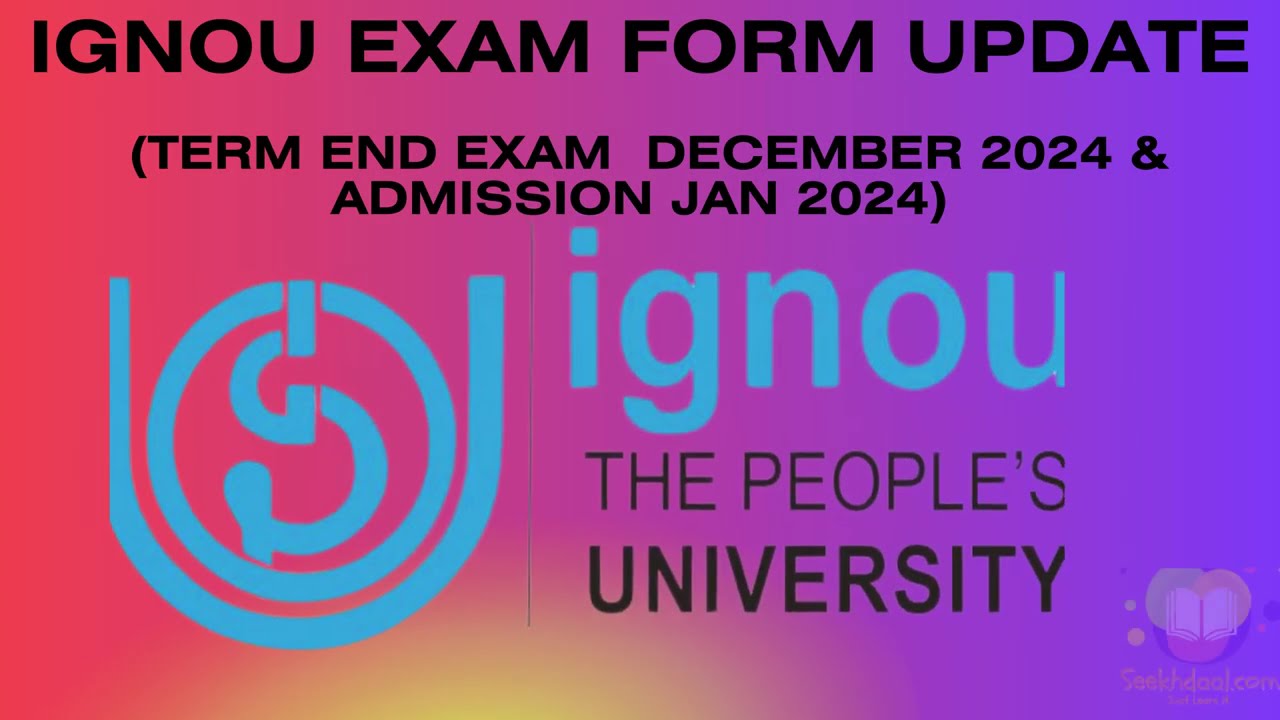 IGNOU UPDATE ON EXAM FORM FOR TEE DECEMBER 2024 #ignou #ignouexamform #ignouupdates #ignouexams