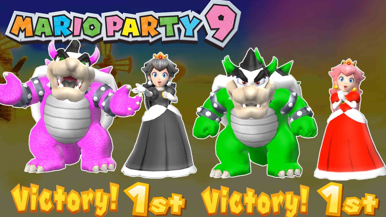 Mario Party 9 Garden Battle - Bowser vs Peach Master Difficulty Gameplay #MarioGame
