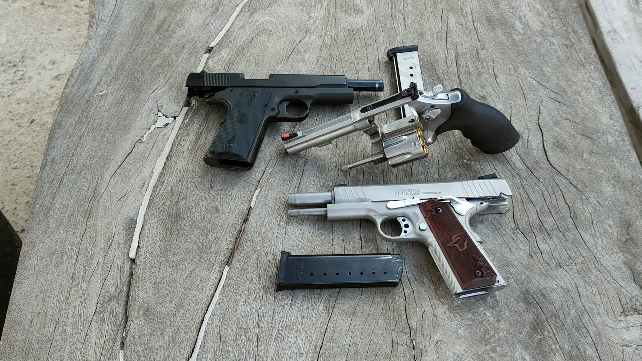 Ep155  ปืนลูกโม่Smith & Wesson.38 M67 vs 11มม. 1911 .45Automatic ใครเร็วกว่ากัน