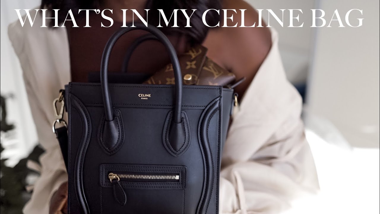 WHAT'S IN MY BAG | EVERYDAY ESSENTIALS + BAG REVIEW | CELINE NANO LUGGAGE