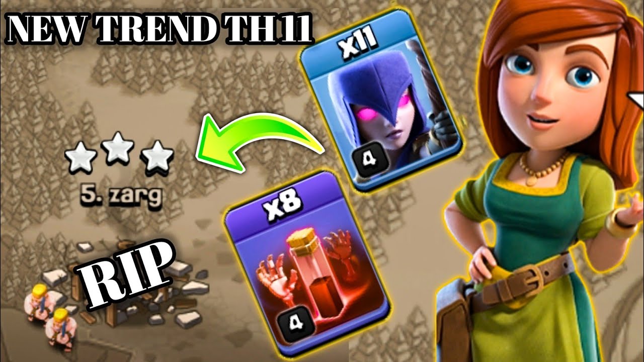 TH11 Zap Witch Attack Strategy 2022 | Th11 Witch Attack With Skeleton Attack Strategy Clash Of Clans