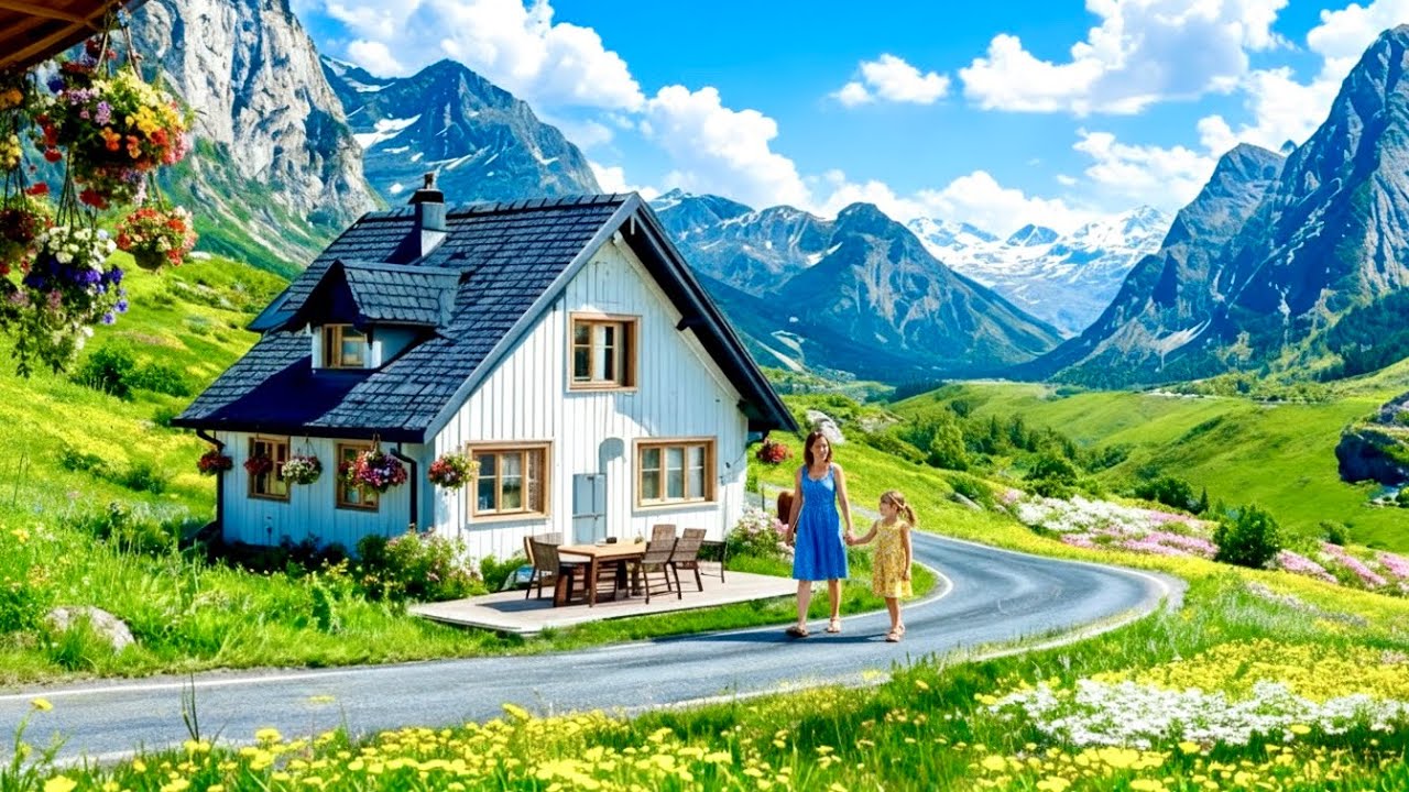 Swiss Village , Relaxing Drive in Switzerland’s Most Beautiful Village