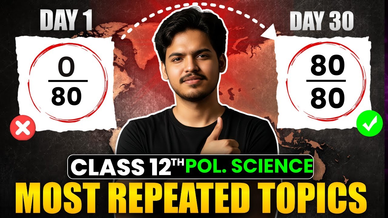 MOST IMPORTANT TOPIC OF POL.SCIENCE🔥| FROM PYQ ANALYSIS😱|| CLASS 12TH| BOARD'S💥