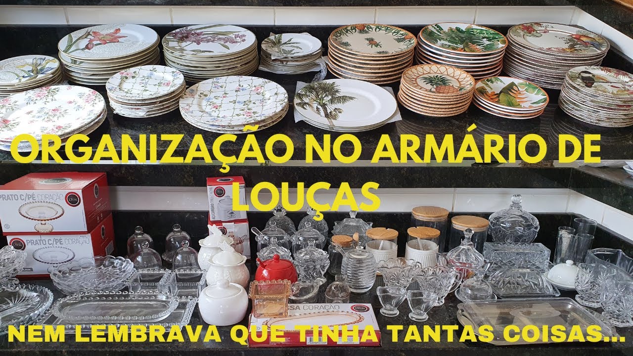 CUIDANDO DO LAR COM AMOR:ORGANIZEI MEU ARMÁRIO DE LOUÇAS E MOSTREI MEU ACERVO.DICAS DE FORNECEDORES