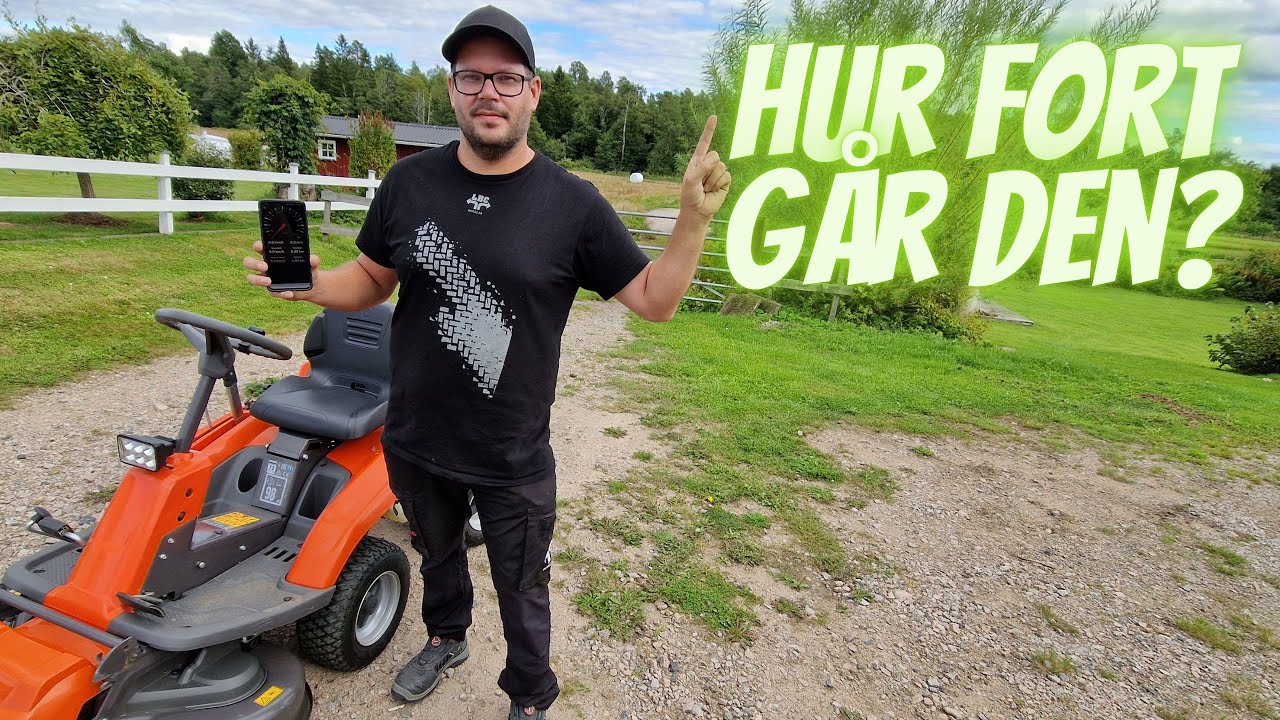 Testar hur fort min Husqvarna 214 tc går