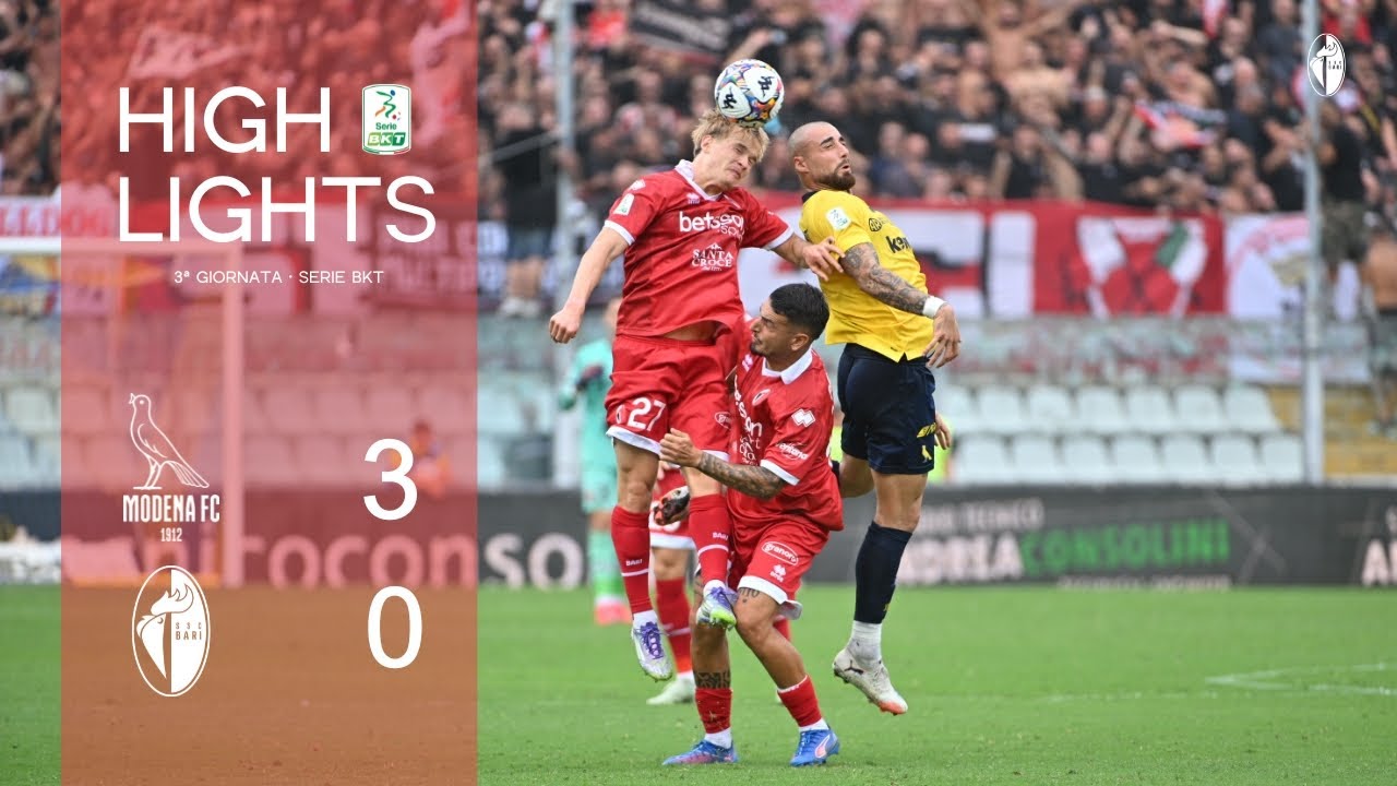 Modena-Bari 3-0 | 3ª giornata Serie BKT 2025/26 | Highlights