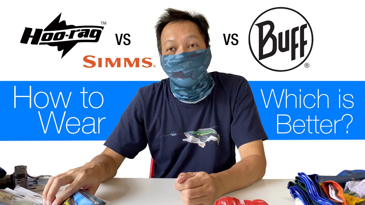 How to wear fishing neck gaiters | Comparing some from Hoo-Rag, Buff and Unboxing my own designs
