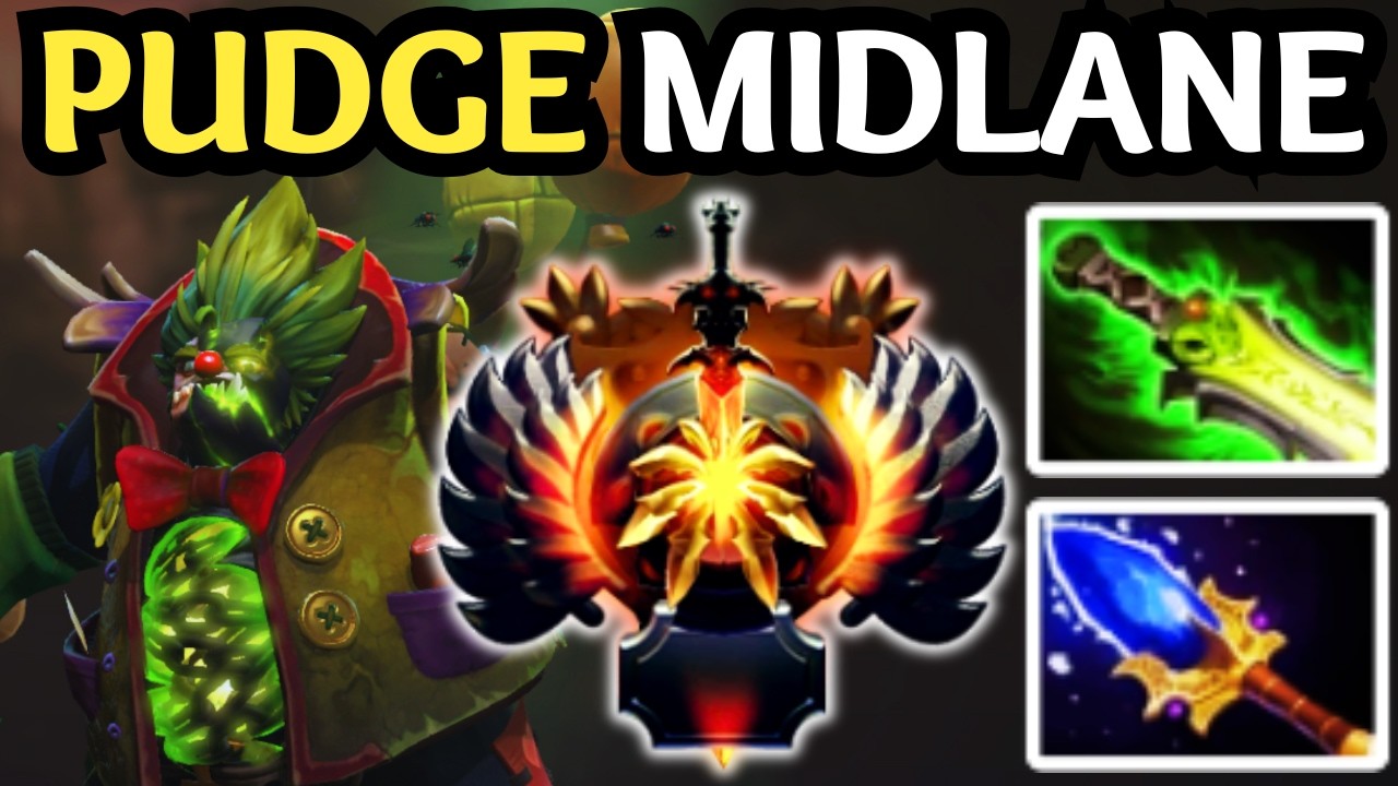 🔥 WHY PUDGE MID IS BROKEN | LAND HOOKS, WIN MAP | DOTA 2 🔥